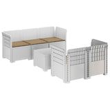 vidaXL 5-Zits Tuinbank Rattanlook PP Antraciet