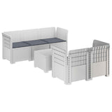 vidaXL 5-Zits Tuinbank Rattanlook PP Antraciet