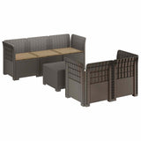 vidaXL 5-Zits Tuinbank Rattanlook PP Antraciet