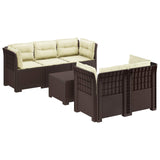 vidaXL 5-Zits Tuinbank Rattanlook PP Antraciet
