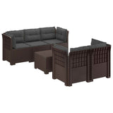 vidaXL 5-Zits Tuinbank Rattanlook PP Antraciet