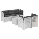vidaXL 5-Zits Tuinbank Rattanlook PP Antraciet