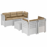 vidaXL 5-Zits Tuinbank Rattanlook PP Antraciet