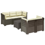 vidaXL 5-Zits Tuinbank Rattanlook PP Antraciet
