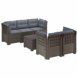 vidaXL 5-Zits Tuinbank Rattanlook PP Antraciet