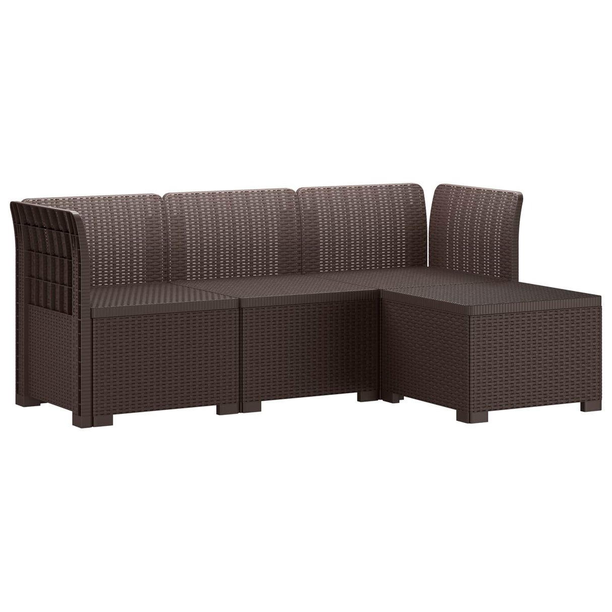 vidaXL 4-Seater Garden Sofa Rattan Look PP Anthracite