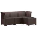 vidaXL 4-Seater Garden Sofa Rattan Look PP Anthracite