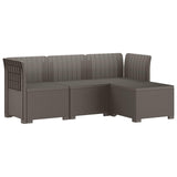 vidaXL 4-Seater Garden Sofa Rattan Look PP Anthracite