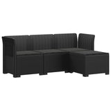 vidaXL 4-Seater Garden Sofa Rattan Look PP Anthracite