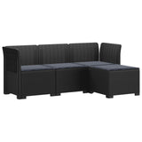 vidaXL 4-Seater Garden Sofa Rattan Look PP Anthracite