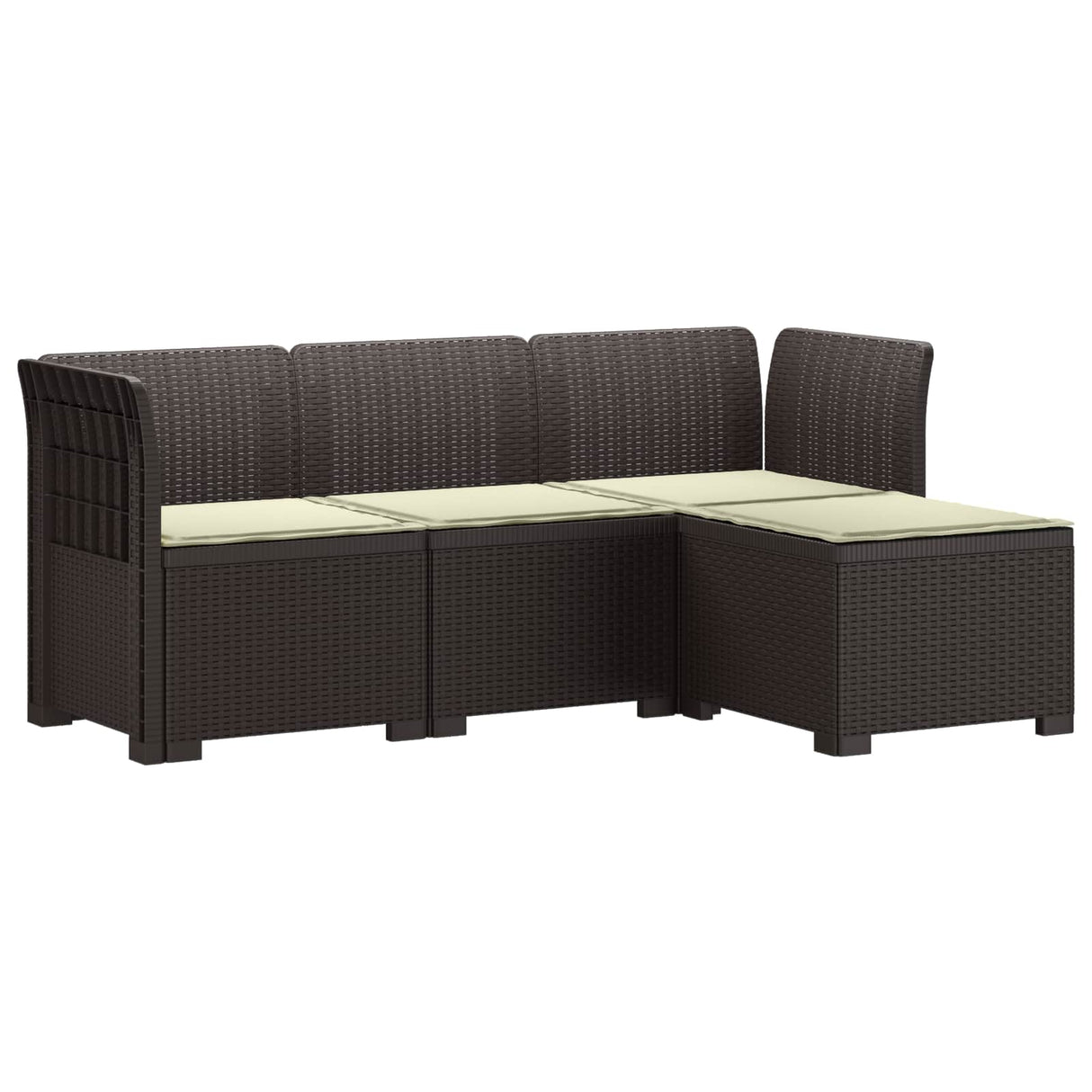 vidaXL 4-Seater Garden Sofa Rattan Look PP Anthracite