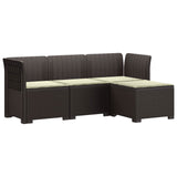 vidaXL 4-Seater Garden Sofa Rattan Look PP Anthracite