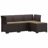 vidaXL 4-Seater Garden Sofa Rattan Look PP Anthracite