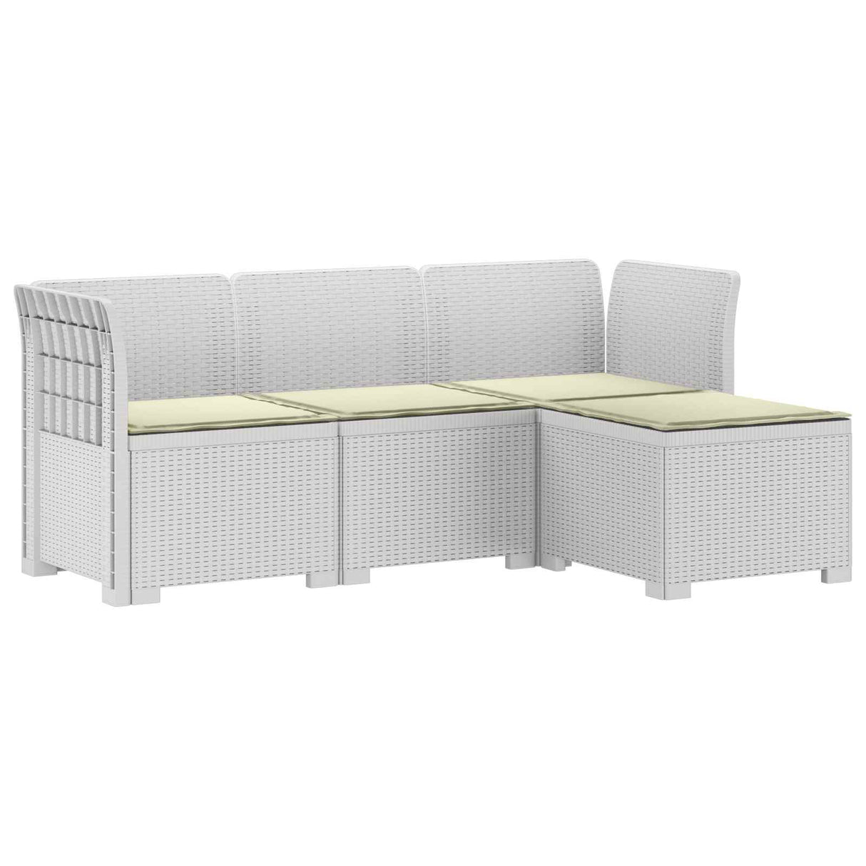 vidaXL 4-Seater Garden Sofa Rattan Look PP Anthracite