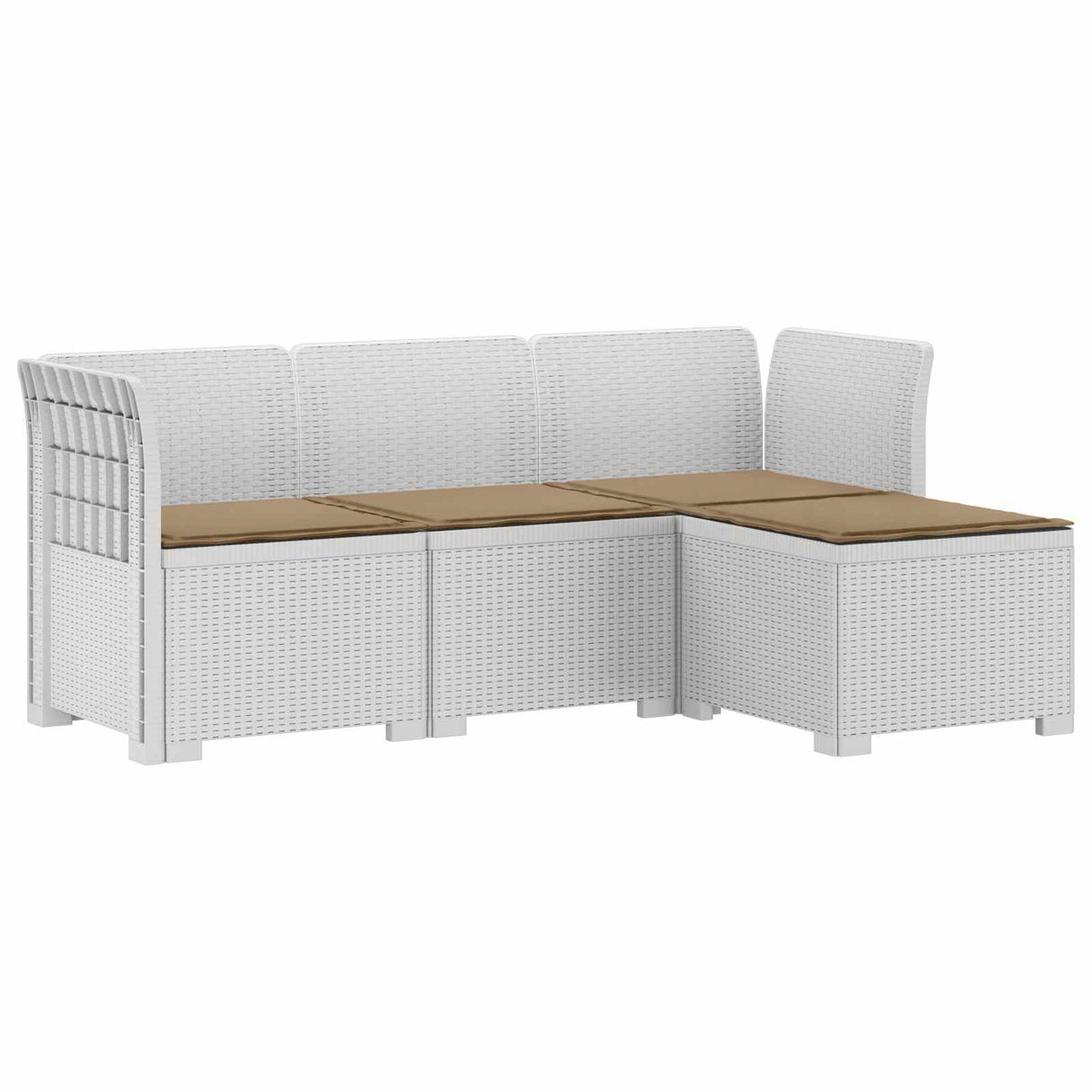 vidaXL 4-Seater Garden Sofa Rattan Look PP Anthracite