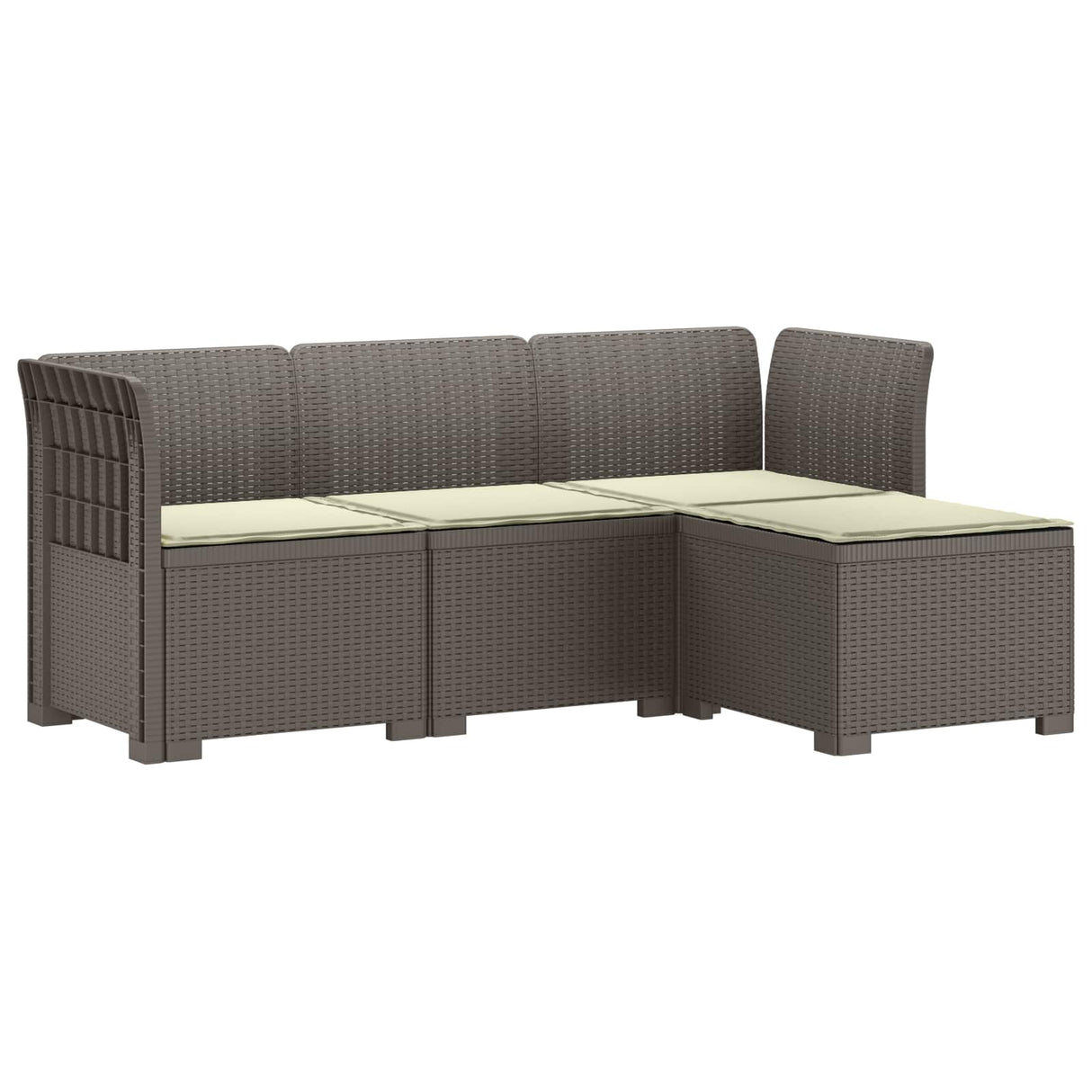vidaXL 4-Seater Garden Sofa Rattan Look PP Anthracite