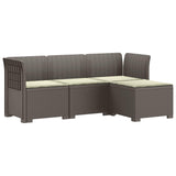 vidaXL 4-Seater Garden Sofa Rattan Look PP Anthracite