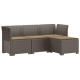 vidaXL 4-Seater Garden Sofa Rattan Look PP Anthracite