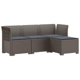 vidaXL 4-Seater Garden Sofa Rattan Look PP Anthracite