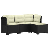 vidaXL 4-Seater Garden Sofa Rattan Look PP Anthracite