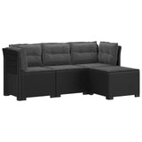 vidaXL 4-Seater Garden Sofa Rattan Look PP Anthracite