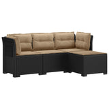 vidaXL 4-Seater Garden Sofa Rattan Look PP Anthracite