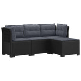 vidaXL 4-Seater Garden Sofa Rattan Look PP Anthracite