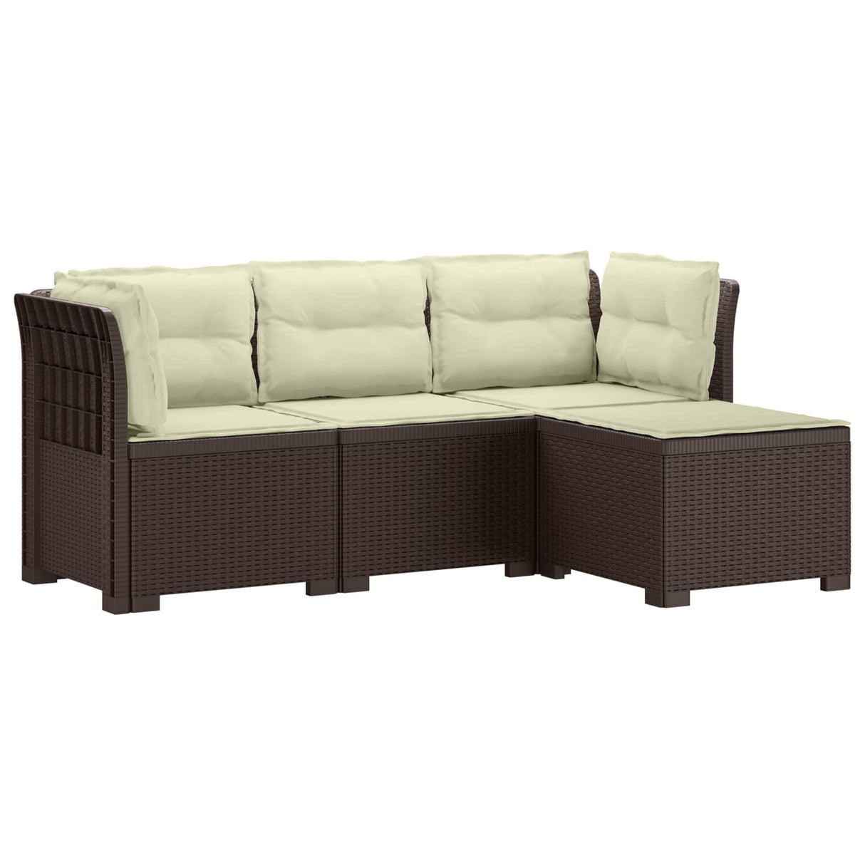 vidaXL 4-Seater Garden Sofa Rattan Look PP Anthracite