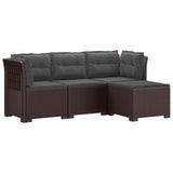 vidaXL 4-Seater Garden Sofa Rattan Look PP Anthracite