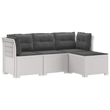 vidaXL 4-Seater Garden Sofa Rattan Look PP Anthracite