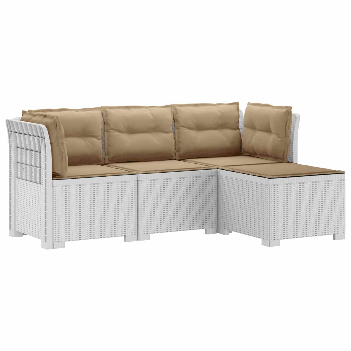 vidaXL 4-Seater Garden Sofa Rattan Look PP Anthracite