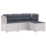 vidaXL 4-Seater Garden Sofa Rattan Look PP Anthracite