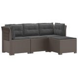 vidaXL 4-Seater Garden Sofa Rattan Look PP Anthracite