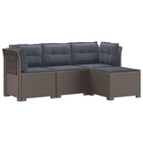 vidaXL 4-Seater Garden Sofa Rattan Look PP Anthracite