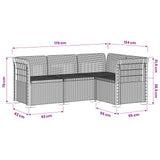 vidaXL 4-Seater Garden Sofa Rattan Look PP Anthracite