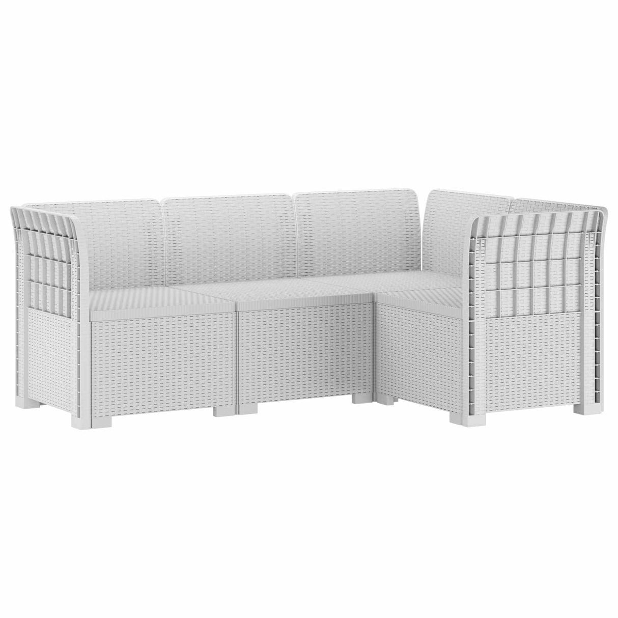 vidaXL 4-Seater Garden Sofa Rattan Look PP Anthracite