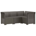 vidaXL 4-Seater Garden Sofa Rattan Look PP Anthracite