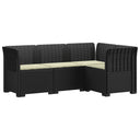 vidaXL 4-Seater Garden Sofa Rattan Look PP Anthracite