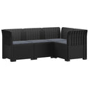 vidaXL 4-Seater Garden Sofa Rattan Look PP Anthracite