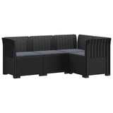 vidaXL 4-Seater Garden Sofa Rattan Look PP Anthracite