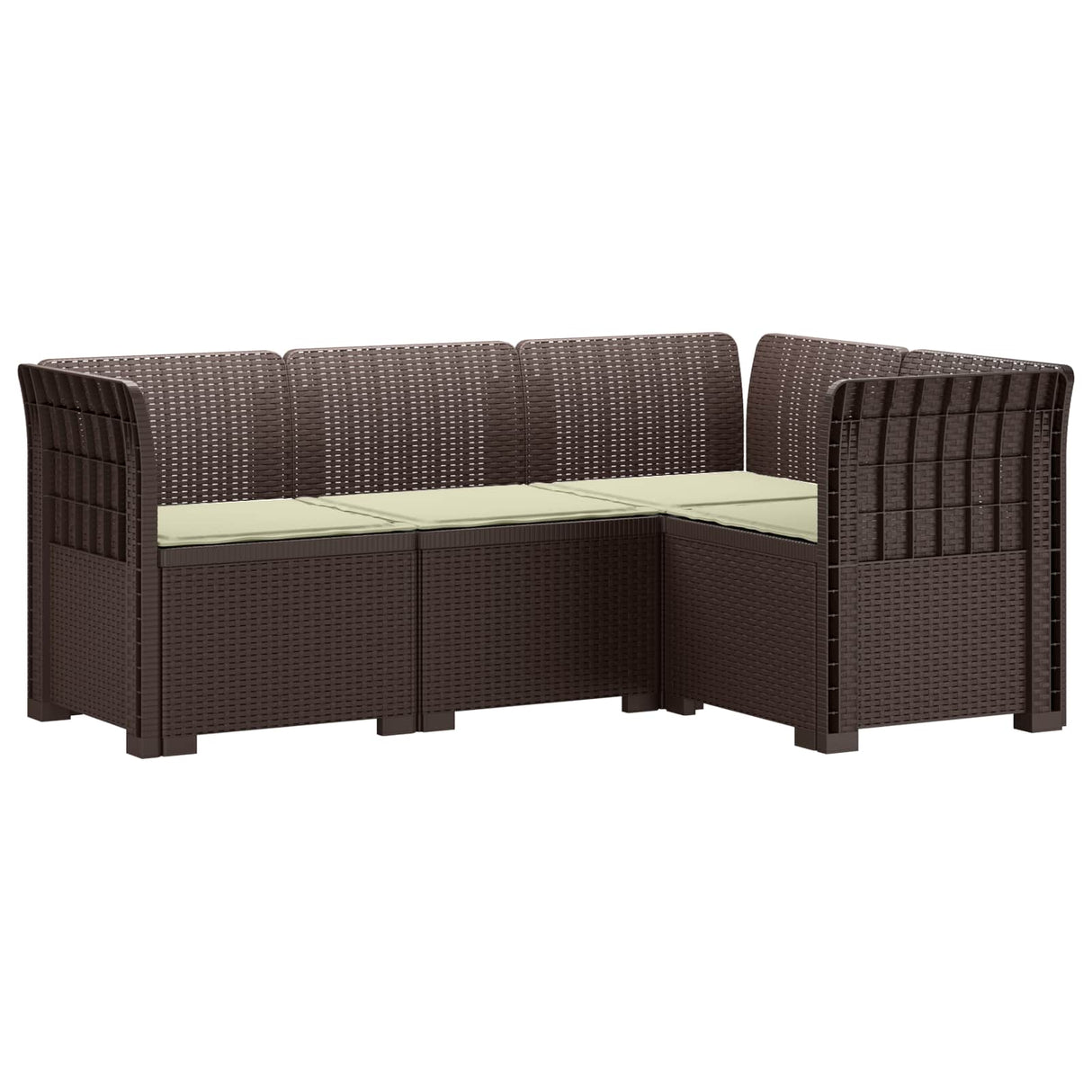 vidaXL 4-Seater Garden Sofa Rattan Look PP Anthracite