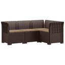 vidaXL 4-Seater Garden Sofa Rattan Look PP Anthracite