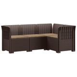 vidaXL 4-Seater Garden Sofa Rattan Look PP Anthracite