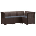vidaXL 4-Seater Garden Sofa Rattan Look PP Anthracite