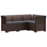 vidaXL 4-Seater Garden Sofa Rattan Look PP Anthracite
