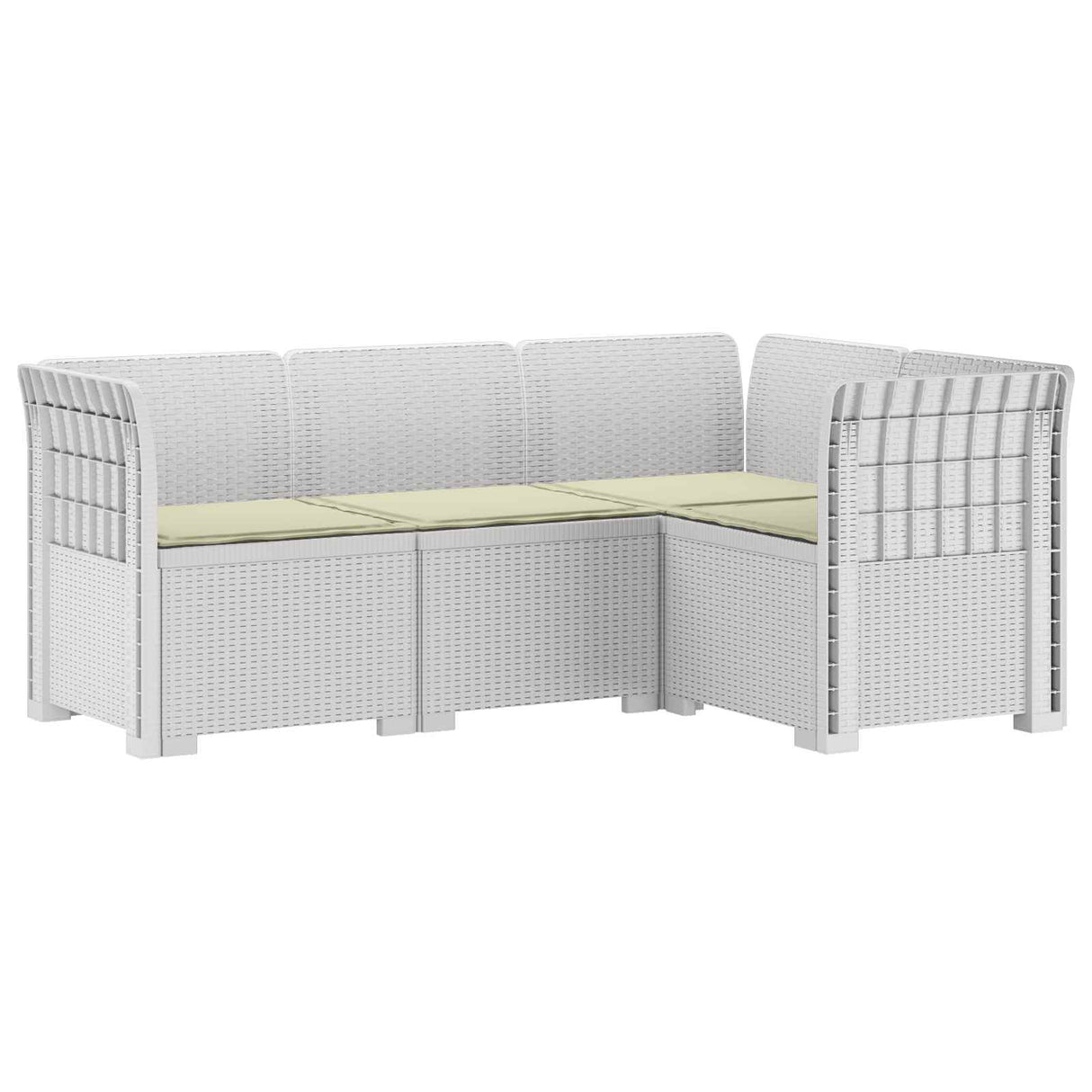 vidaXL 4-Seater Garden Sofa Rattan Look PP Anthracite