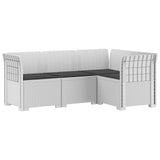 vidaXL 4-Seater Garden Sofa Rattan Look PP Anthracite