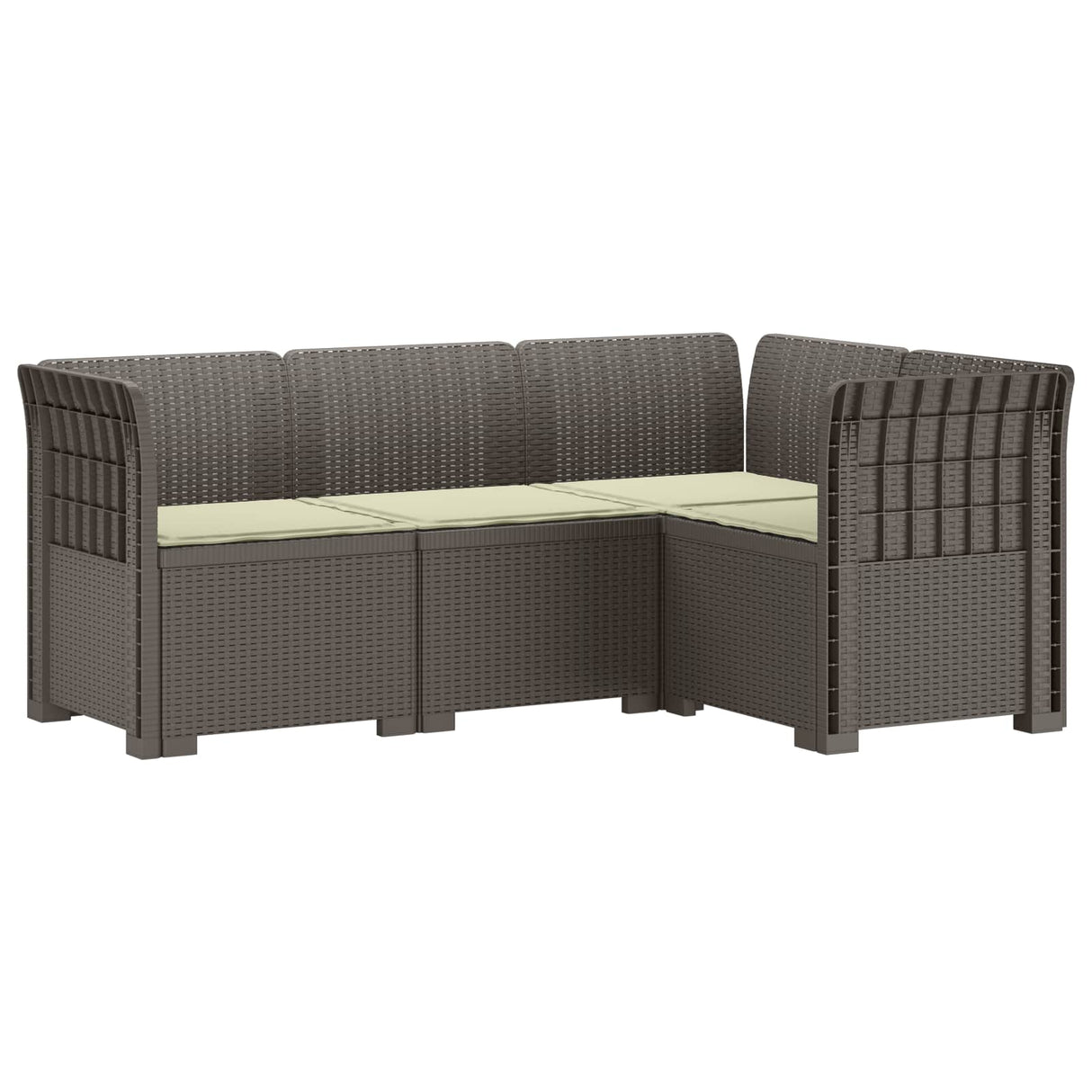vidaXL 4-Seater Garden Sofa Rattan Look PP Anthracite