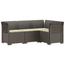 vidaXL 4-Seater Garden Sofa Rattan Look PP Anthracite