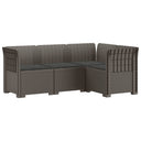 vidaXL 4-Seater Garden Sofa Rattan Look PP Anthracite